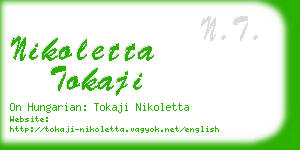 nikoletta tokaji business card